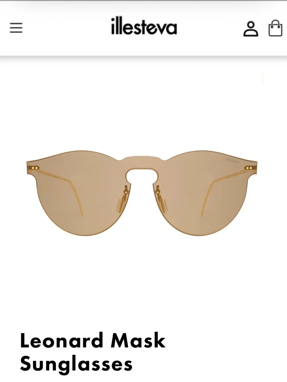 illesteva Leonard Mask Sunglasses in Pink with Case